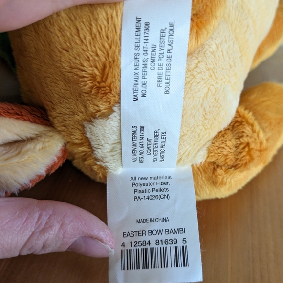 Disney Store Bambi Easter Bow Plush Toy Stuffed Animal Exclusive Original 10" - Picture 4 of 5